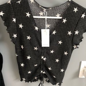 NWT! Gray top white stars. M, Size runs small.